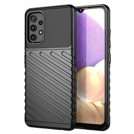 Thunder Case Elastyczne Pancerne Etui Pokrowiec Samsung Galaxy A72 4G Czarny