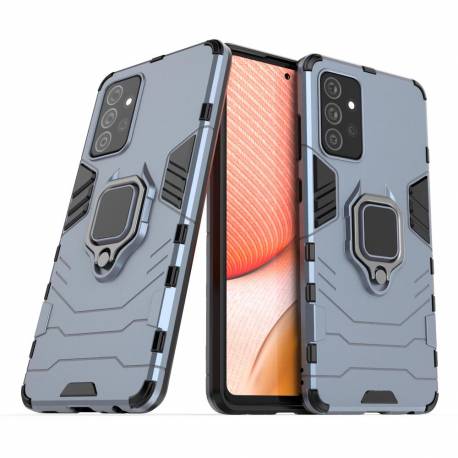 Ring Armor Pancerne Hybrydowe Etui Pokrowiec + Magnetyczny Uchwyt Samsung Galaxy A72 4G Niebieski