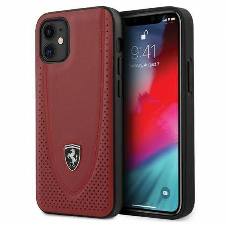 Etui Ferrari Off Track Perforated Na Iphone 12 Mini - Czerwone
