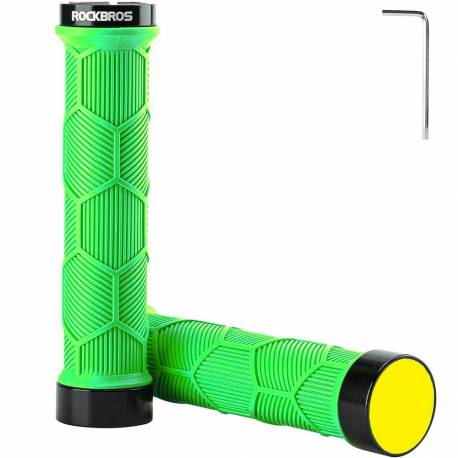 Gripy Rowerowe Rockbros 40720007005 Z Odblaskiem - Zielone
