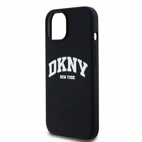 Etui Dkny Liquid Silicone White Printed Logo Magsafe Na Iphone 11 / Xr - Czarne
