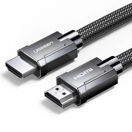 Ugreen Kabel Przewód Hdmi 2.1 8K 60 Hz / 4K 120 Hz 3D 48 Gbps Hdr Vrr Qms Allm Earc Qft 2 M Szary (Hd135 70321)