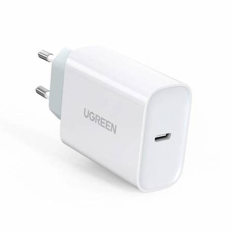Ugreen Szybka Ładowarka Sieciowa Usb Typ C Power Delivery 30 W Quick Charge 4.0 Biały (70161)