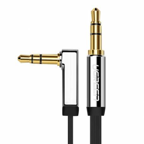 Ugreen Płaski Kabel Przewód Audio Aux 3,5 Mm Mini Jack 1M Srebrny (10597)