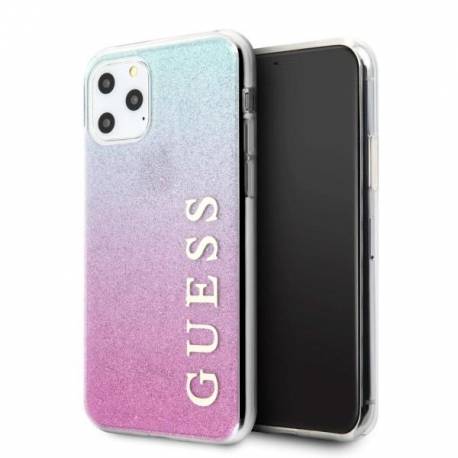 Etui Guess Glitter Gradient Na Iphone 11 Pro Max - Różowo-Niebieskie