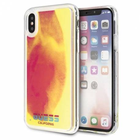 Etui Guess California Glow In The Dark Na Iphone X / Xs - Różowe