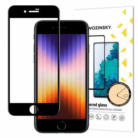 Wozinsky Super Wytrzymałe Szkło Hartowane Full Glue Na Cały Ekran Z Ramką Case Friendly Iphone Se 2022 / Se 2020 / Iphone 8 / Ip