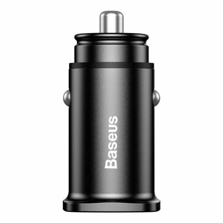 Baseus Square Inteligentna Ładowarka Samochodowa 2X Usb Qc3.0 Quick Charge 3.0 Scp Afc 30W Czarny (Ccall-Ds01)