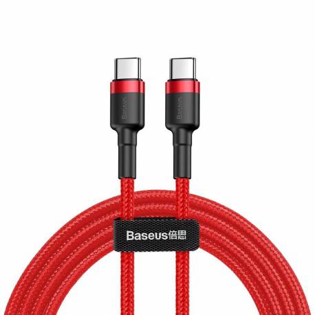 Kabel Baseus Catklf-H09 Usb-C - Usb-C Pd Qc 60W 3A 480Mb/s 2M - Czerwony