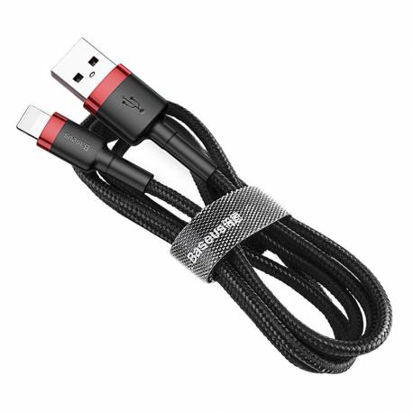Kabel Baseus Cafule Usb-A / Lightning 1.5A Qc 3.0 2 M - Czarno-Czerwony