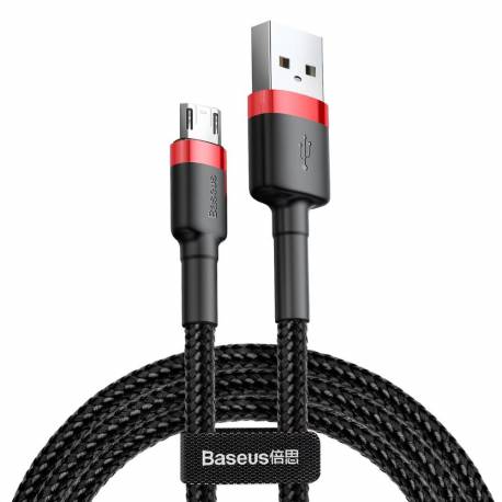 Kabel Baseus Cafule Cable Camklf-C91 Usb-A / Micro Usb 1.5A 2 M - Czarno-Czerwony