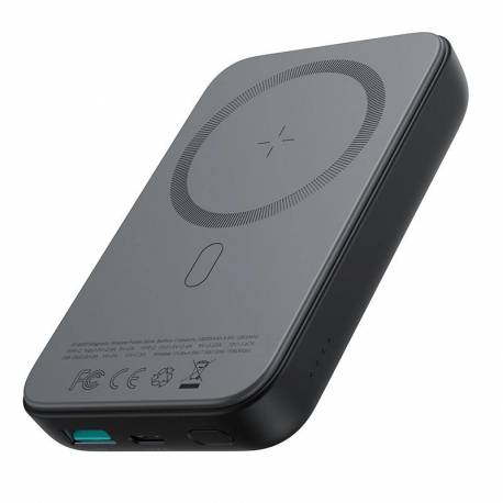 Joyroom Jr-W020 20W Mini Magnetic Wireless Power Bank 10000Mah Black With Usb To Type-C 0.25M Cable Black