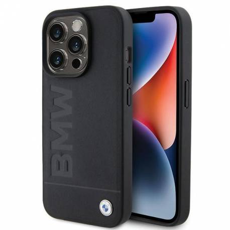 Etui Bmw Leather Hot Stamp Na Iphone 15 Pro Max - Czarne