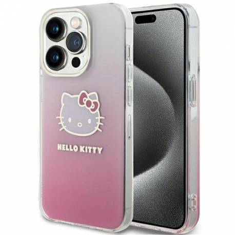 Etui Hello Kitty Iml Gradient Electrop Kitty Head Na Iphone 15 Pro Max - Różowe
