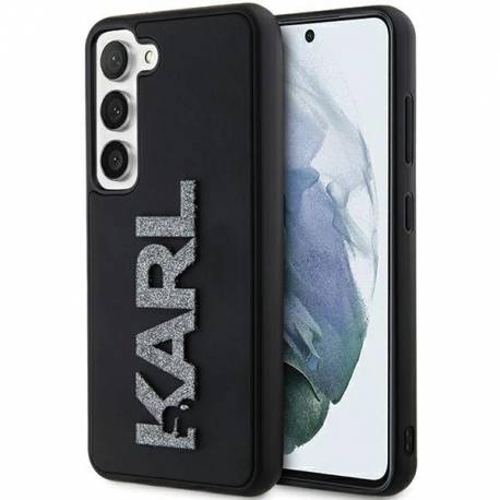 Etui Karl Lagerfeld 3D Rubber Glitter Logo Na Samsung Galaxy S23+ - Czarne