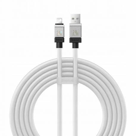 Baseus Kabel Usb Do Apple Lightning 8-Pin Coolplay 2,4A 2M Biały Cakw000502