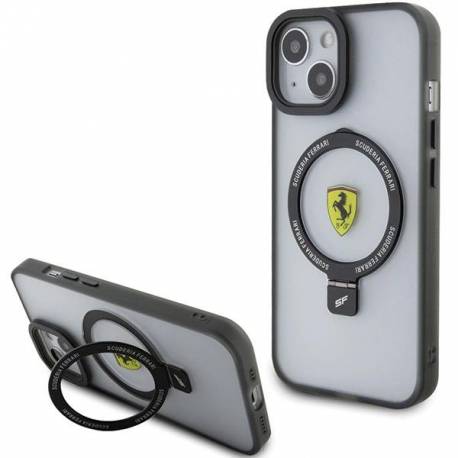 Etui Ferrari Ring Stand 2023 Collection Magsafe Na Iphone 15 Plus / 14 Plus - Czarne