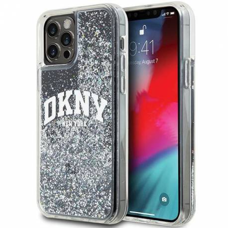 Etui Dkny Liquid Glitter Big Logo Na Iphone 12 Pro/12 - Czarne