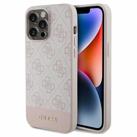 Etui Guess 4G Stripe Collection Na Iphone 14 Pro - Różowe