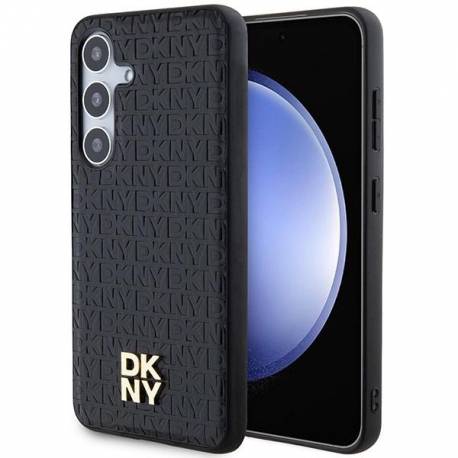 Etui Dkny Leather Pattern Metal Logo Magsafe Na Samsung Galaxy S24+ - Czarne