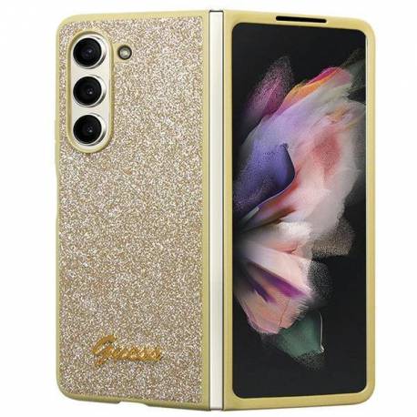 Etui Guess Glitter Script Na Samsung Galaxy Z Fold 5 - Złote