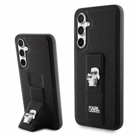 Etui Karl Lagerfeld Gripstand Saffiano Karl&choupette Pins Na Samsung Galaxy S23 Fe - Czarne