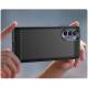 Carbon Case etui do Motorola Moto G62 5G elastyczny silikonowy karbonowy pokrowiec czarne