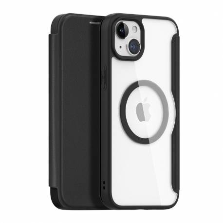 Etui iPhone 15 magnetyczny pokrowiec MagSafe z klapką Dux Ducis Skin X Pro - czarny