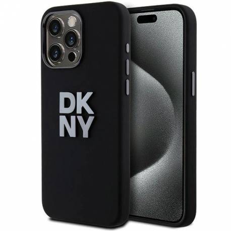 Etui Dkny Liquid Silicone Metal Logo Na Iphone 15 Pro Max - Czarne