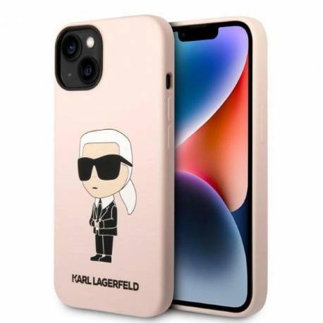 Etui Karl Lagerfeld Silicone Ikonik Na Iphone 14 Plus - Różowe