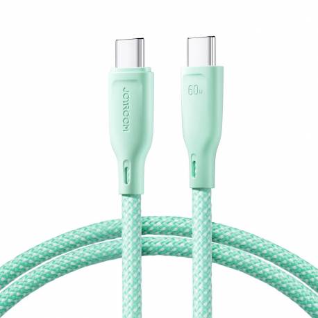 Kabel Joyroom Multi-Color Series Sa34-Cc3 Usb-C / Usb-C 60W Szybki Transfer 1M - Zielony