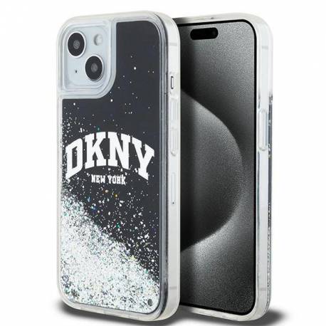 Etui Dkny Liquid Glitter Big Logo Na Iphone 15 Plus / 14 Plus - Czarne