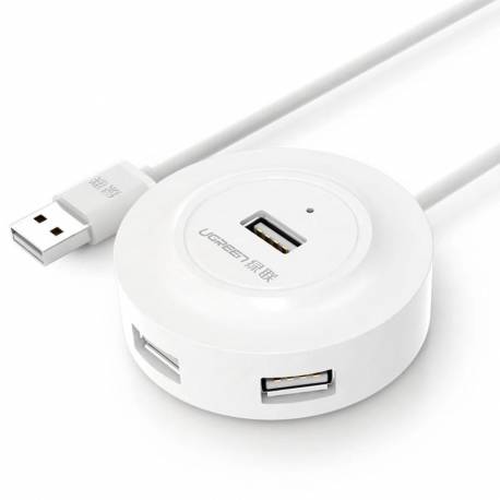 Ugreen Hub Usb2.0 4X Usb-A 480Mb/s 1M Biały (Cr106)