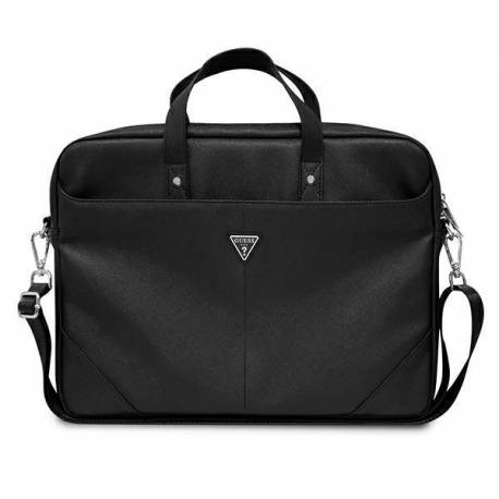 Torba Guess Saffiano Triangle Logo Na Laptopa 16'' - Czarna