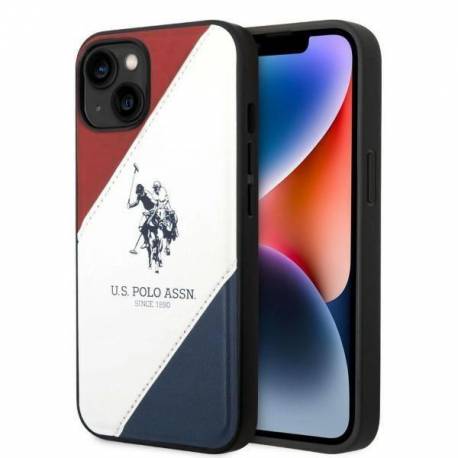 US Polo USHCP14MPSO3 iPhone 14 Plus 6,7" biały/white Tricolor Embossed