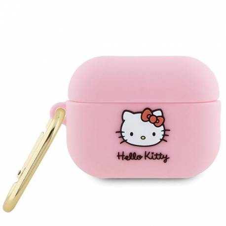 Etui Hello Kitty Silicone 3D Kitty Head Na Airpods Pro 2 (2022/2023) - Różowe