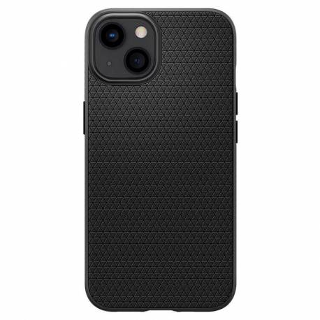 Spigen Liquid Air etui pokrowiec do iPhone 13 cienka żelowa obudowa czarny matowy