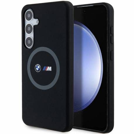 Etui Bmw M Silicone Printed Ring Magsafe Na Samsung Galaxy S24+ - Czarne