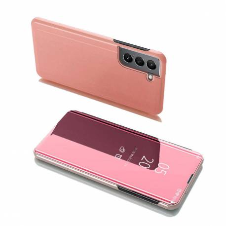 Clear View Case futerał etui z klapką Samsung Galaxy S22+ (S22 Plus) różowy