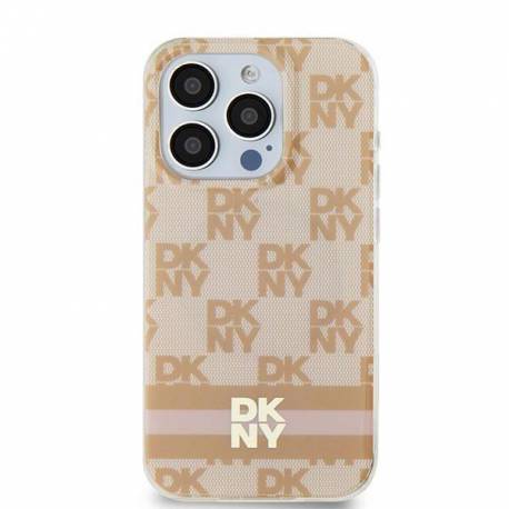 Etui Dkny Iml Checkered Mono Pattern & Printed Stripes Magsafe Na Iphone 11 / Xr - Różowe