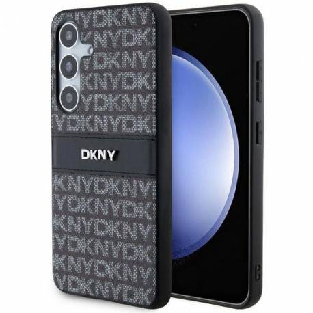 Etui Dkny Leather Mono Stripe & Metal Logo Na Samsung Galaxy S24 - Czarne