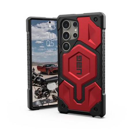 Etui Uag Monarch Pro Do Samsung Galaxy S24 Ultra 5G Z Modułem Magnetycznym - Czarno-Czerwony