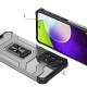 Crystal Ring Case pancerne hybrydowe etui pokrowiec + magnetyczny uchwyt Samsung Galaxy A72 4G niebieski