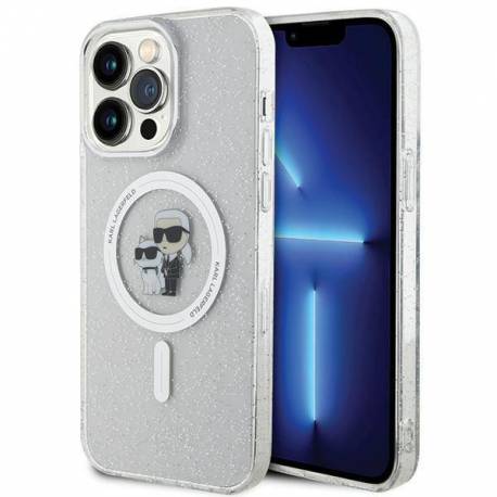 Etui Karl Lagerfeld Karl&choupette Glitter Magsafe Na Iphone 15 Pro Max - Przezroczyste