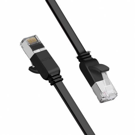 Ugreen Płaski Kabel Przewód Internetowy Sieciowy Ethernet Patchcord Rj45 Cat 6 Utp 1000 Mbps 5 M Czarny (Nw101 50187)