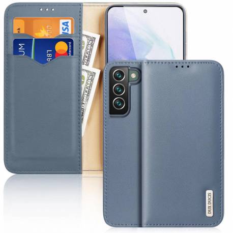 Dux Ducis Hivo skórzane etui z klapką pokrowiec ze skóry naturalnej portfel na karty i dokumenty Samsung Galaxy S22+ (S22 Plus)
