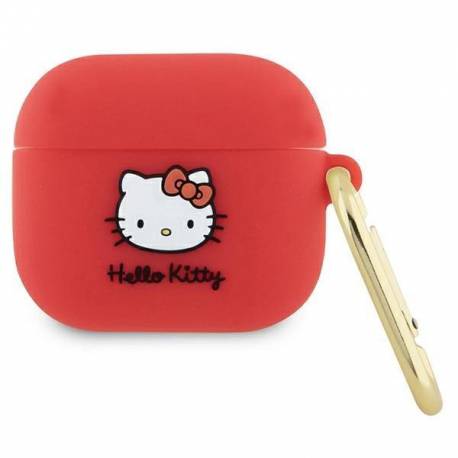 Etui Hello Kitty Silicone 3D Kitty Head Na Airpods 3 - Fuksjowe