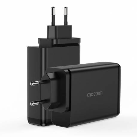 Choetech Ładowarka Gan 140W 4 Porty (2X Usb C, 2X Usb) Czarna (Pd6005)