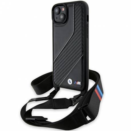 Etui Bmw M Edition Carbon Stripe & Strap Na Iphone 15 Plus / 14 Plus - Czarne
