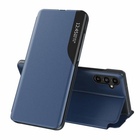 Eco Leather View Case Etui Do Samsung Galaxy A14 Z Klapką Podstawka Niebieskie